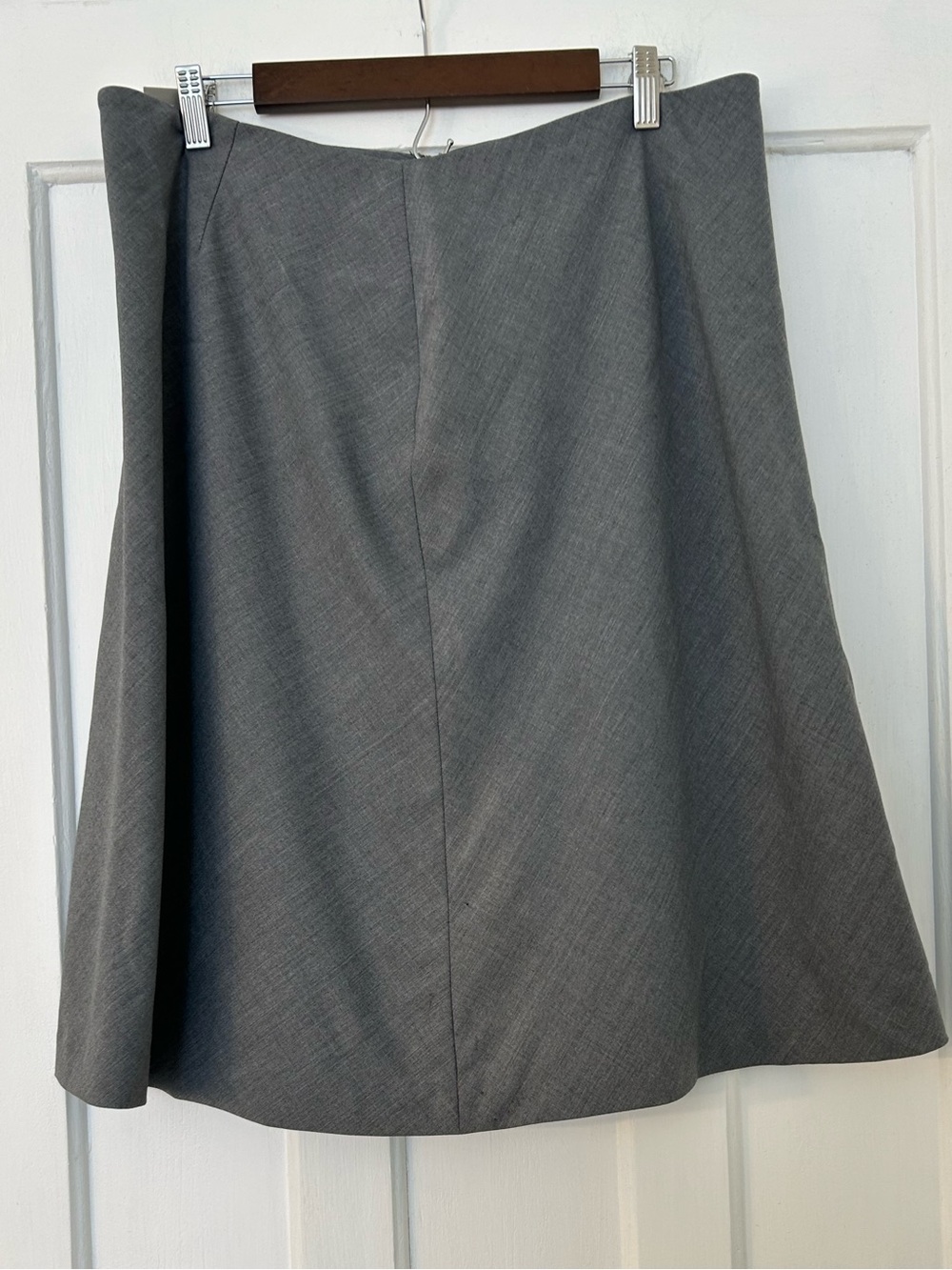 Kate Hill Wool Blend A Line Skirt Size 16 Charcoal Gray NWT $86